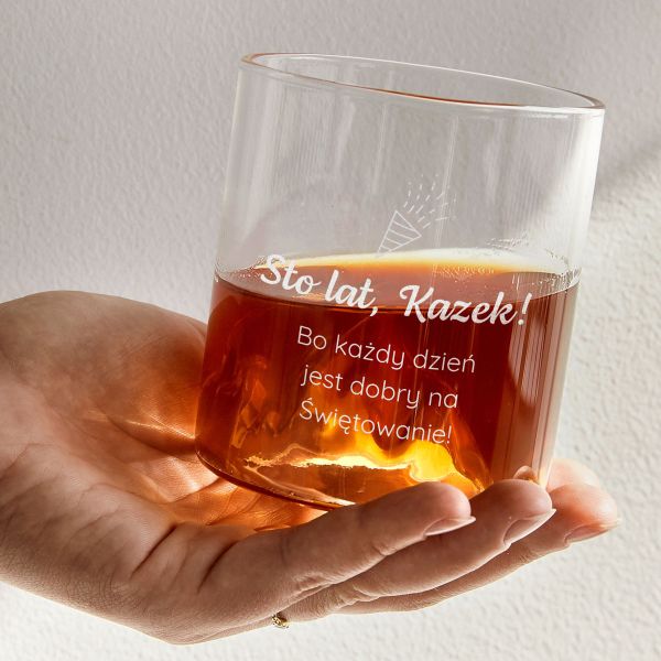 Personalizowana szklanka do whisky PREZENT URODZINOWY DLA NIEGO