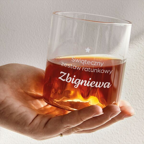 Personalizowana szklanka do whisky ŚWIĄTECZNY UPOMINEK