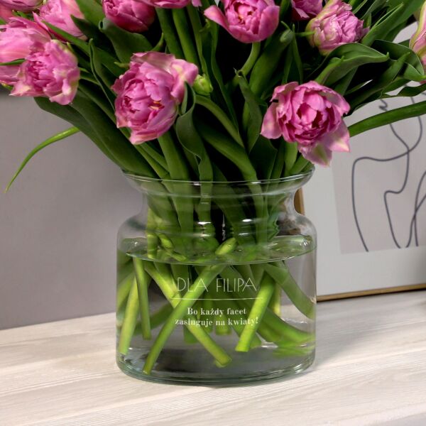 Grawerowany wazon na kwiaty DLA MĘŻCZYZNY