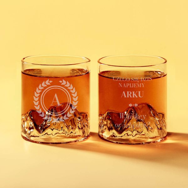 Personalizowany zestaw szklanek do whisky 2 szt. PREZENT DLA KONESERA WHISKY