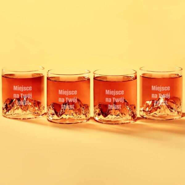 Personalizowany zestaw szklanek do whisky 4 szt. Z WŁASNYM GRAWEREM