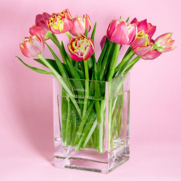 Personalizowany wazon na kwiaty 15 cm PREZENT URODZINOWY DLA NIEJ