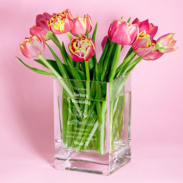 Personalizowany wazon na kwiaty 15 cm PREZENT DLA NAUCZYCIELA