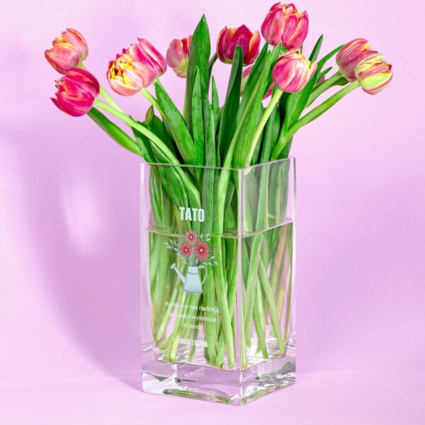Personalizowany wazon na kwiaty 20 cm PREZENT DLA TATY