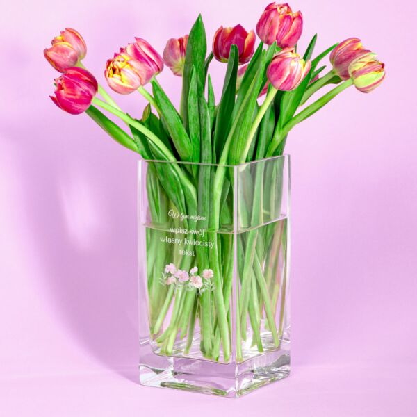 Personalizowany wazon na kwiaty 20 cm Z WŁASNYM PROJEKTEM 
