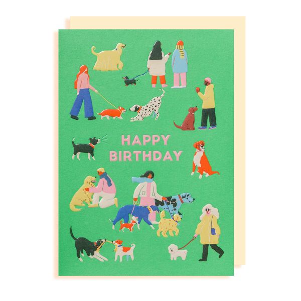 Kartka urodzinowa z pieskami HAPPY BIRTHDAY