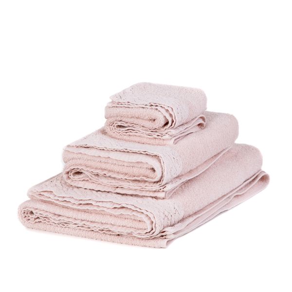 Komplet ręczników NA PREZENT różowych 70x140+50x100+30x50 cm