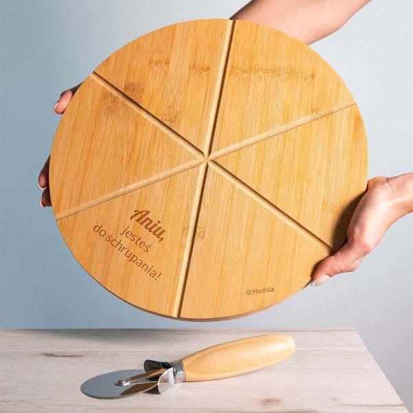 Deska do serwowania pizzy z nożykiem personalizowana NA IMIENINY