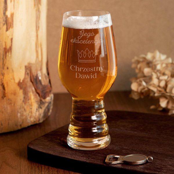 Szklanka do piwa personalizowana PREZENT DLA CHRZESTNEGO