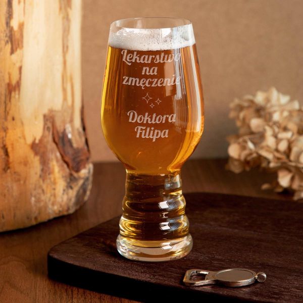Grawerowana szklanka do piwa PREZENT DLA LEKARZA