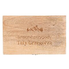 Drewniana szkatułka 22x14x8 cm PREZENT DLA TATY z perosnalizacją