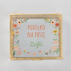 Szkatułka 13x11x5 cm na biżuterię z personalizacją PREZENT DLA SIOSTRZENICY