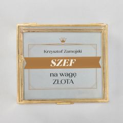 Szkatułka na pamiątki 13x11x5 cm personalizowana PREZENT DLA SZEFA