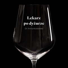 Kieliszki do wina personalizowany zestaw UPOMINEK DLA LEKARZA