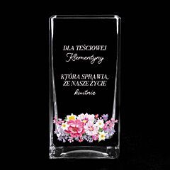 Personalizowany wazon na kwiaty 20 cm PREZENT DLA TEŚCIOWEJ