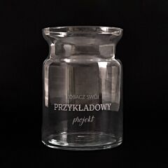 Transparentny wazon z grawerem PREZENT FIRMOWY