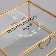 Szkatułka na pamiątki 13x11x5 cm personalizowana PREZENT DLA SZEFA