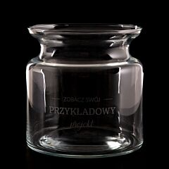 Szklany wazon dekoracyjny z grawerem UPOMINEK NA DZIEŃ MAMY