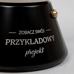 Personalizowana czarno-szara kawiarka 6 cup UPOMINEK DLA DZIADKÓW