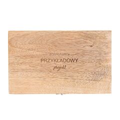 Grawerowana drewniana szkatułka 22x14x8 cm PREZENT DLA DRWALA