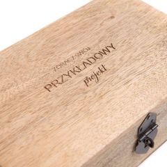 Personalizowana szkatułka drewniana 22x14x8 cm PREZENT NA 70 URODZINY