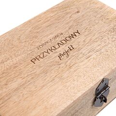 Personalizowna drewniana szkatułka 22x14x8 cm PREZENT DLA BOKSERA