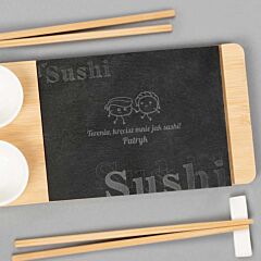 Grawerowany zestaw do sushi 30x14 cm PREZENT DLA ŻONY