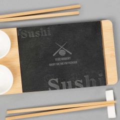 Grawerowany zestaw do sushi 30x14 cm PREZENT DLA TEŚCIA