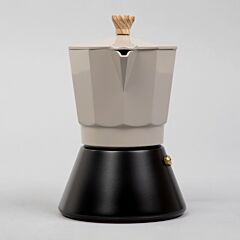 Kawiarka 6 cup czarno-szara z grawerem PREZENT DLA NOWOŻEŃCÓW
