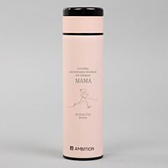 Personalizowana różowa butelka termiczna PREZENT DLA MAMY