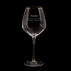Personalizowany kieliszek do wina transparentny PREZENT NA 40 URODZINY