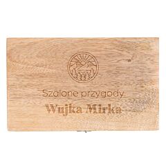 Szkatułka drewniana 22x14x8 cm z personalizacją DLA WUJKA