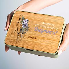 Personalizowany organizer z lusterkiem pistacjowy PREZENT DLA KONIARY