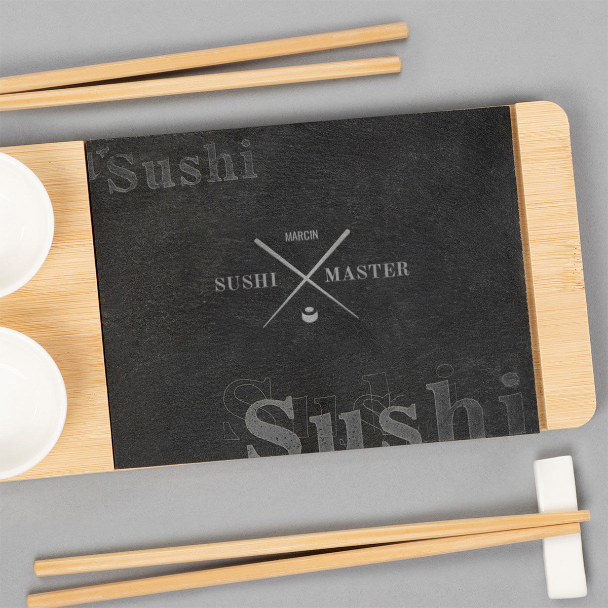 Grawerowany zestaw do sushi 30x14 cm PREZENT DLA MĘŻCZYZNY