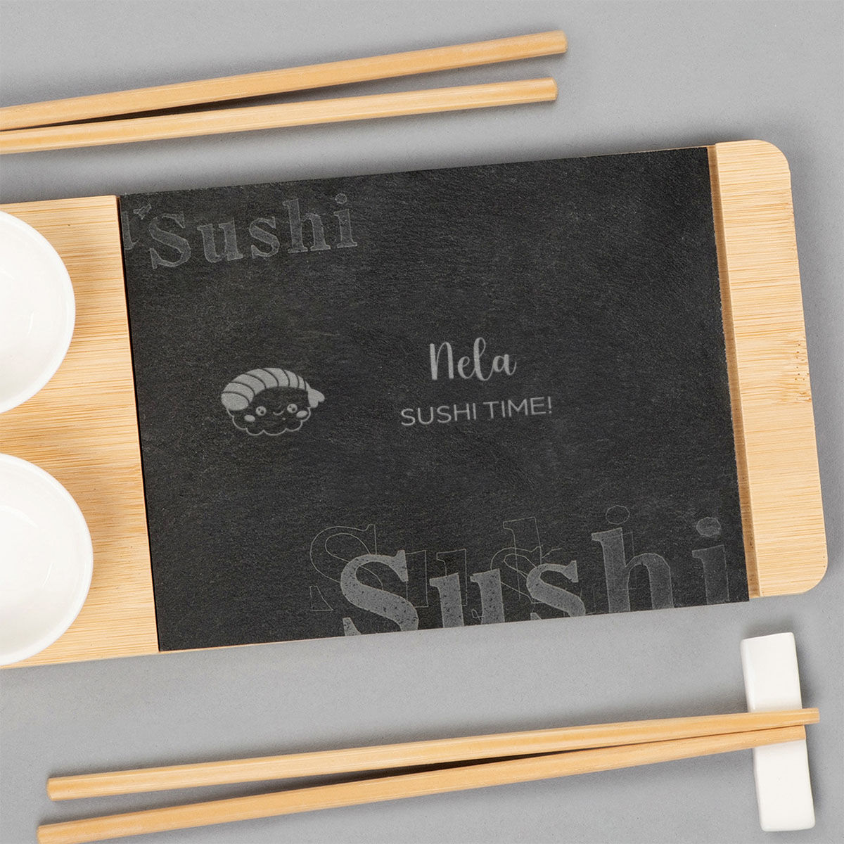 Zestaw do sushi z grawerem 30x14 cm PREZENT DLA KOBIETY