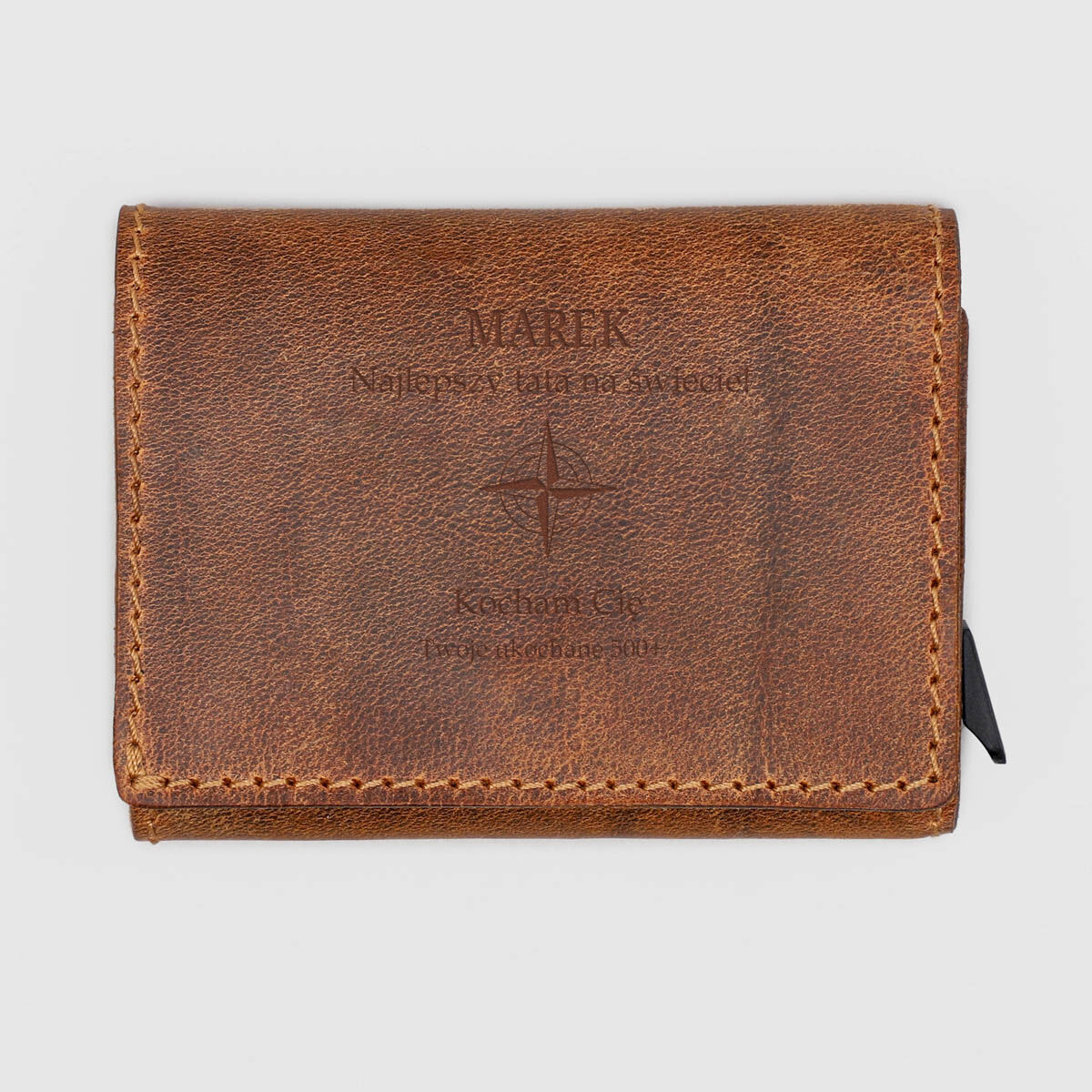 Personalizowany portfel skórzany PREZENT DLA TATY