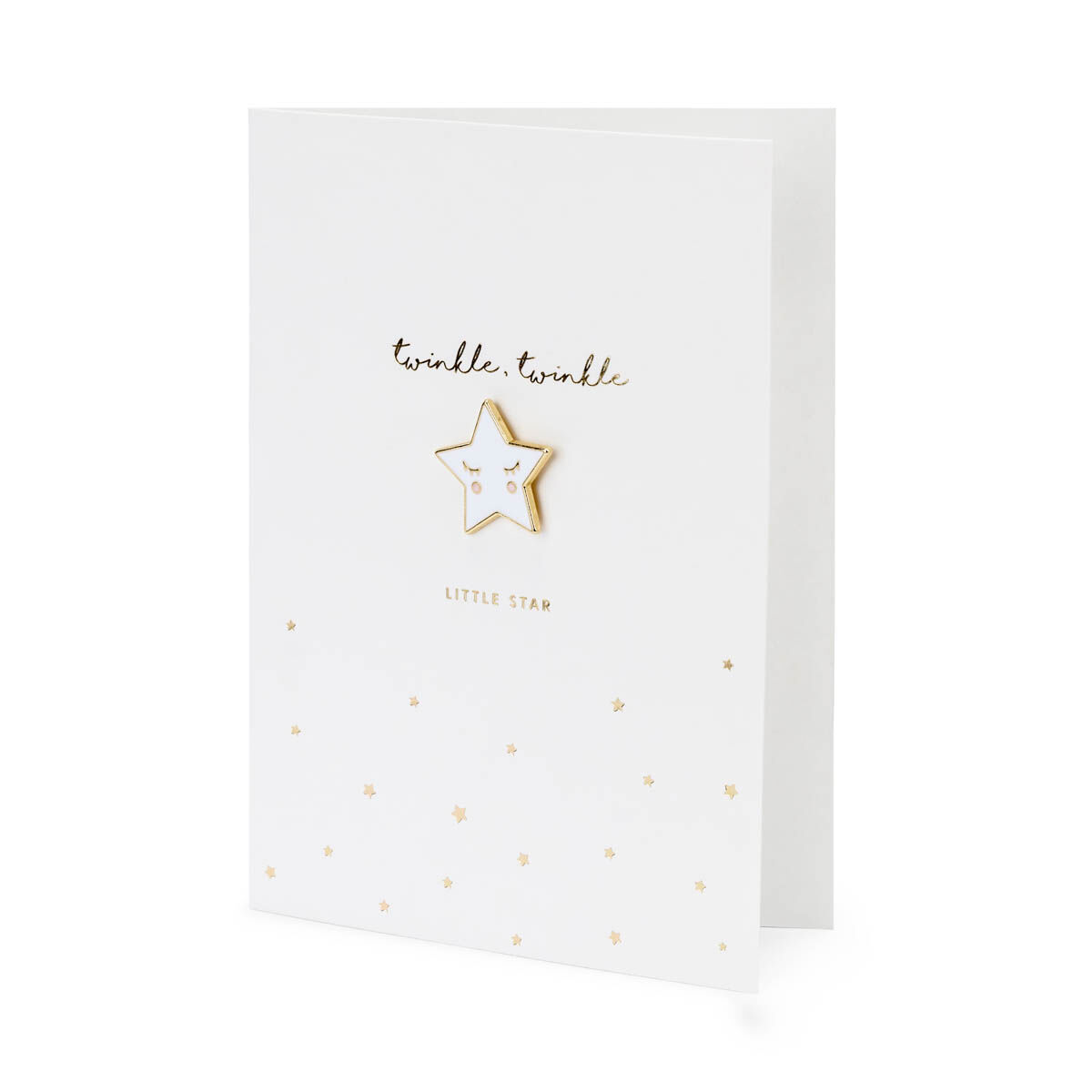 Kartka z pinem w kształcie gwiazdki LITTLE STAR