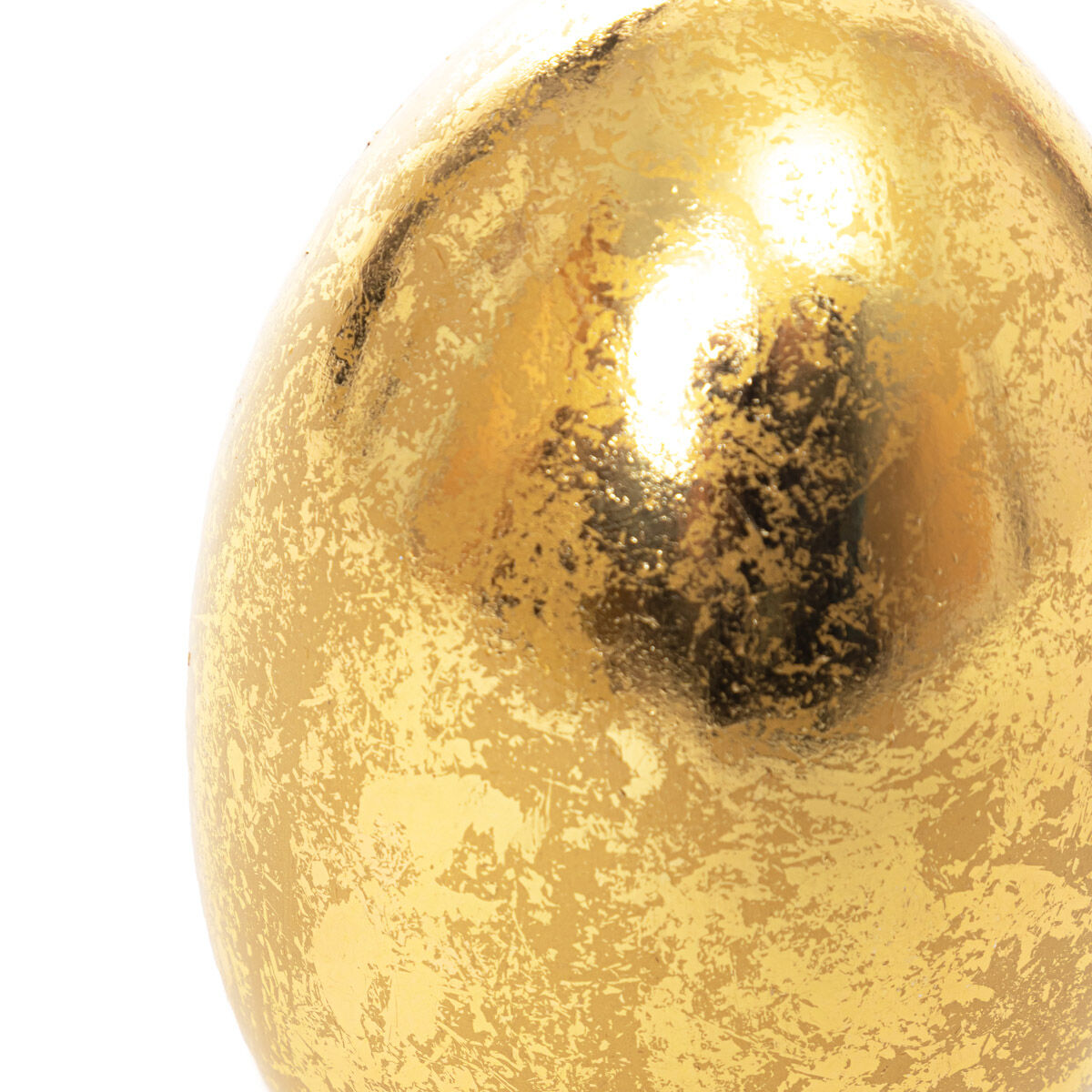 Figurka wielkanocna NA PREZENT jajko złote duże 18 cm