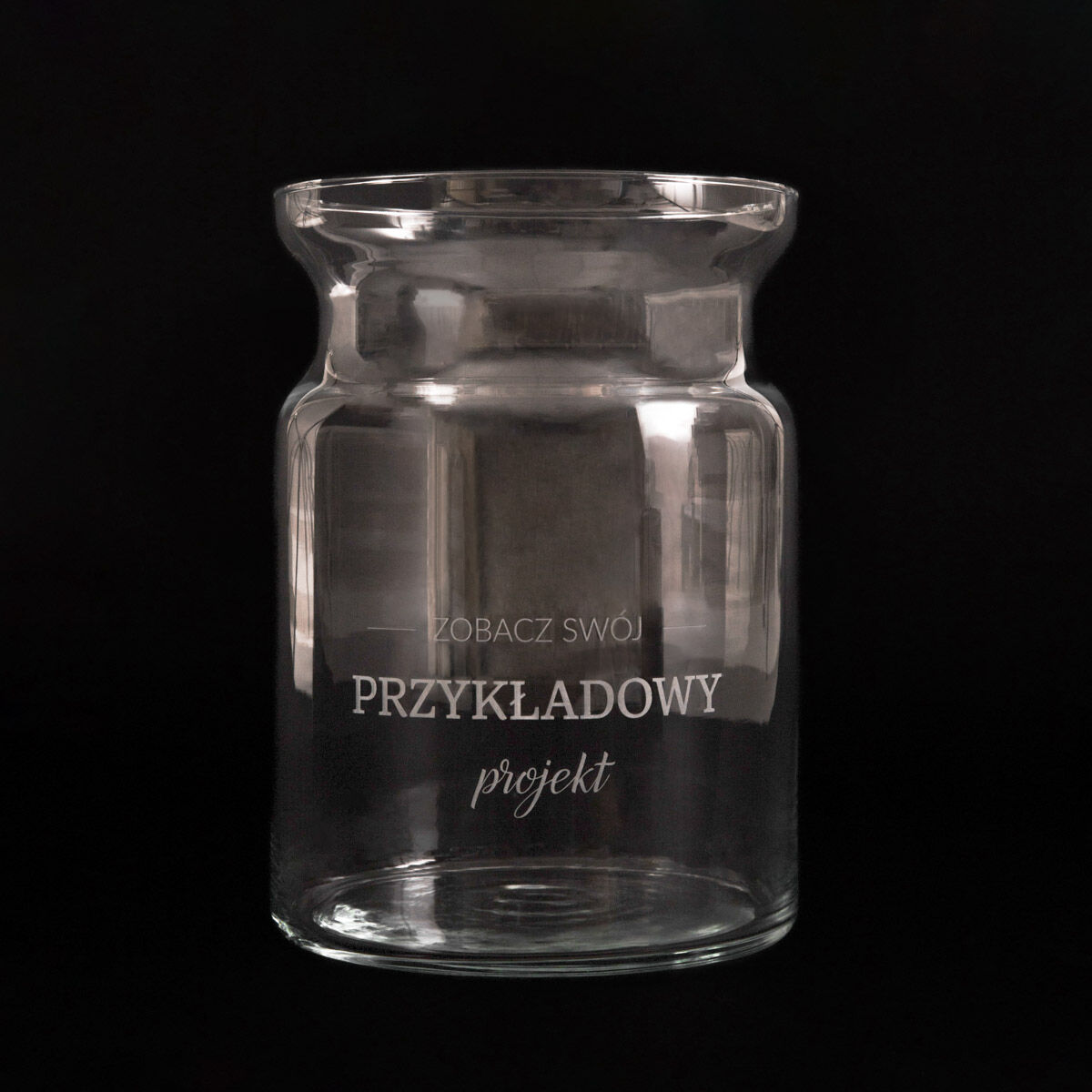 Transparentny wazon z personalizacją DLA MAMY