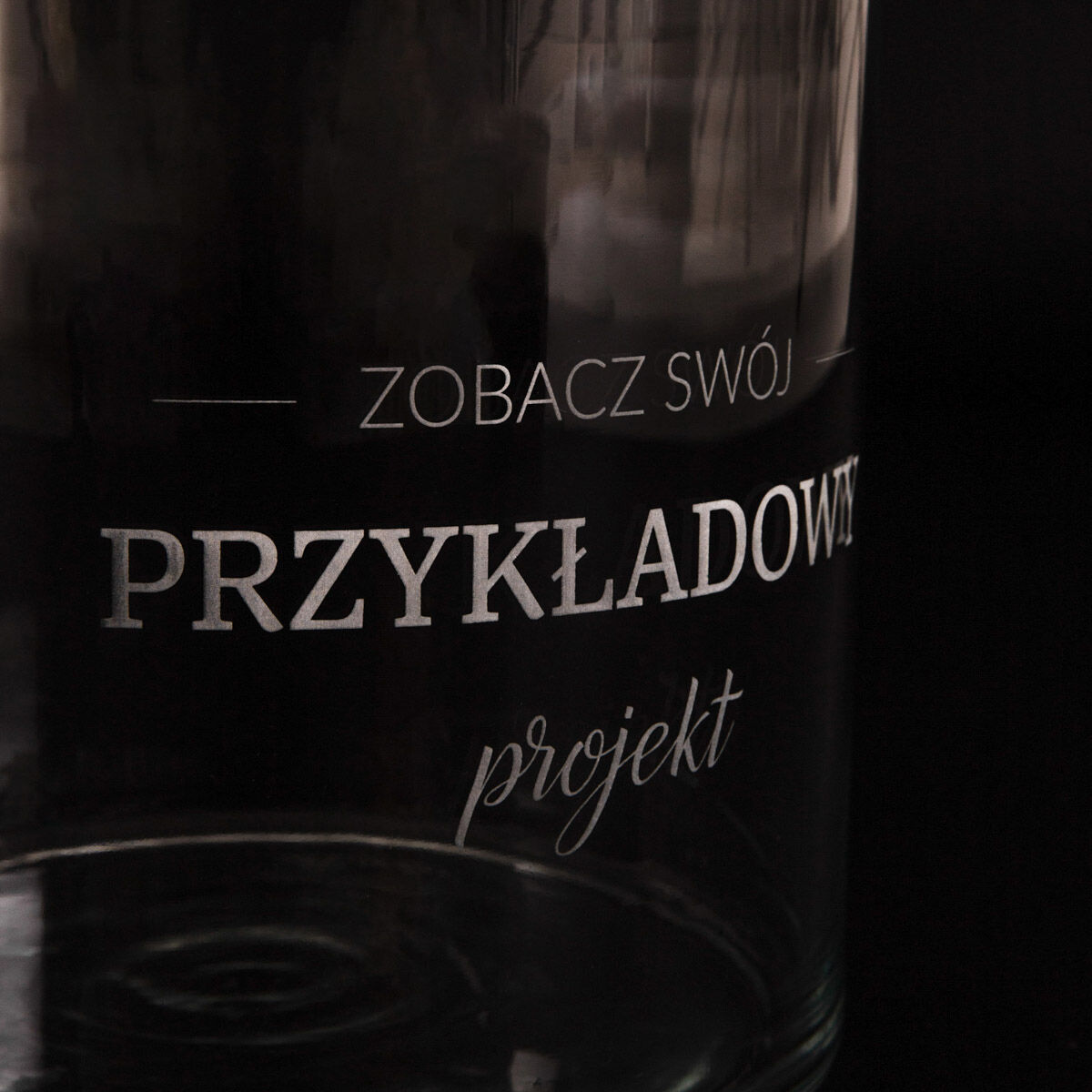Transparentny wazon z grawerem PREZENT FIRMOWY