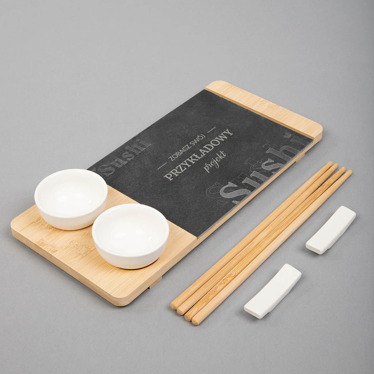 Personalizowany zestaw do sushi 30x14 cm PREZENT FIRMOWY DLA KONTRAHENTÓW 