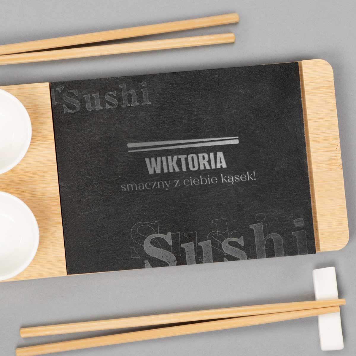 Zestaw do sushi z personalizacją 30x14 cm PREZENT URODZINOWY DLA NIEJ