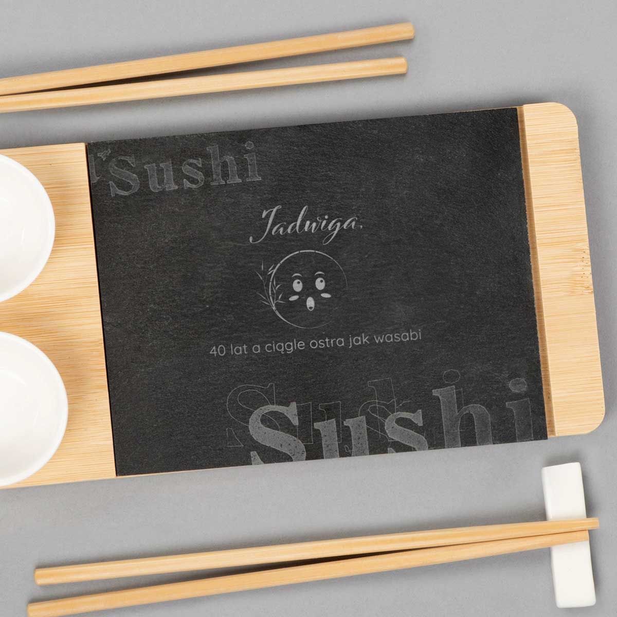 Personalizowany zestaw do sushi 30x14 cm PREZENT NA 40 URODZINY