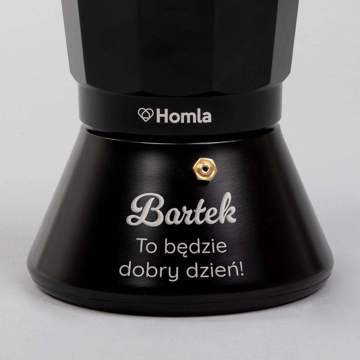 Kawiarka czarna 9 cup z personalizacją PREZENT DLA BRATA