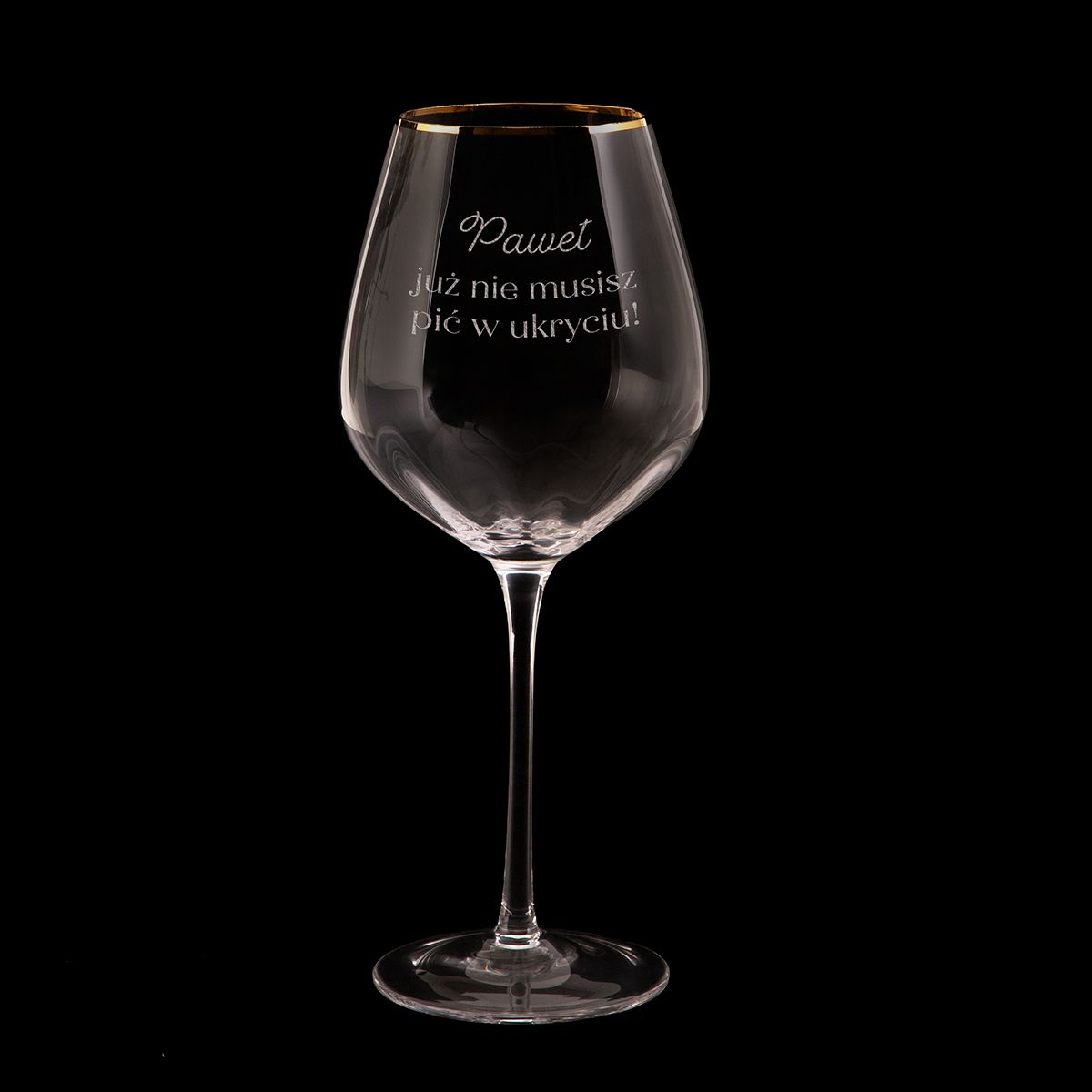 Personalizowany kieliszek do wina transparentny PREZENT NA ODEJŚCIE Z PRACY