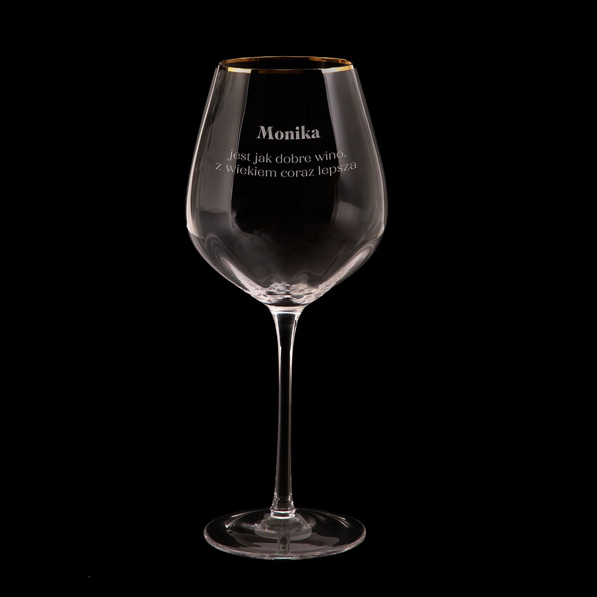Personalizowany kieliszek do wina transparentny PREZENT NA 40 URODZINY