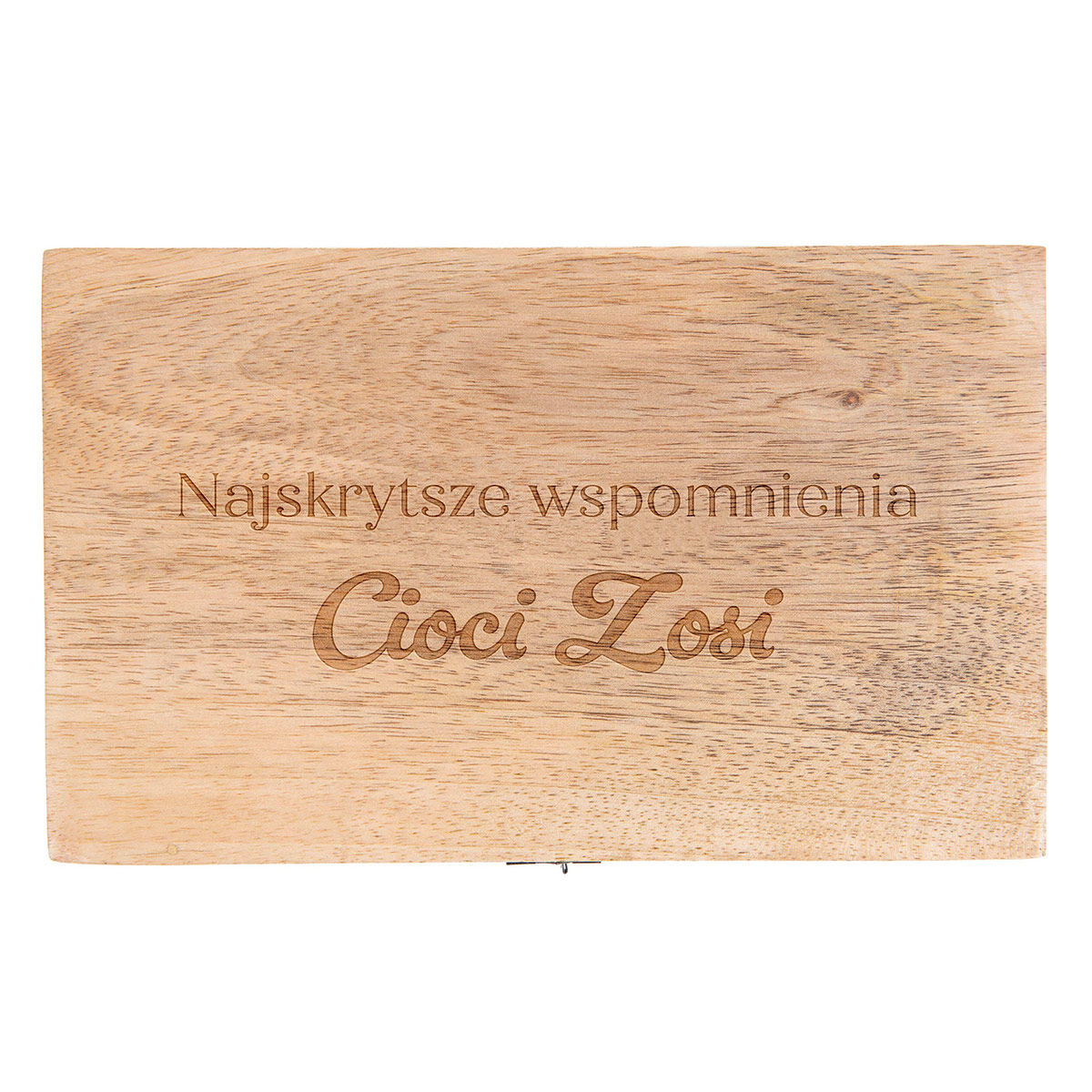 Personalizowana szkatułka drewniana 22x14x8 cm PREZENT DLA CIOCI