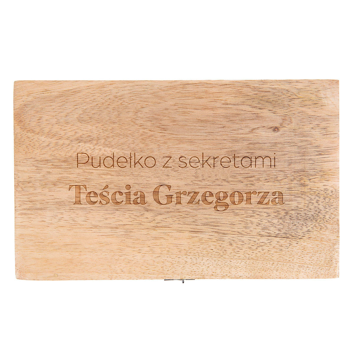 Drewniana szkatułka 22x14x8 cm z grawerem PREZENT DLA TEŚCIA