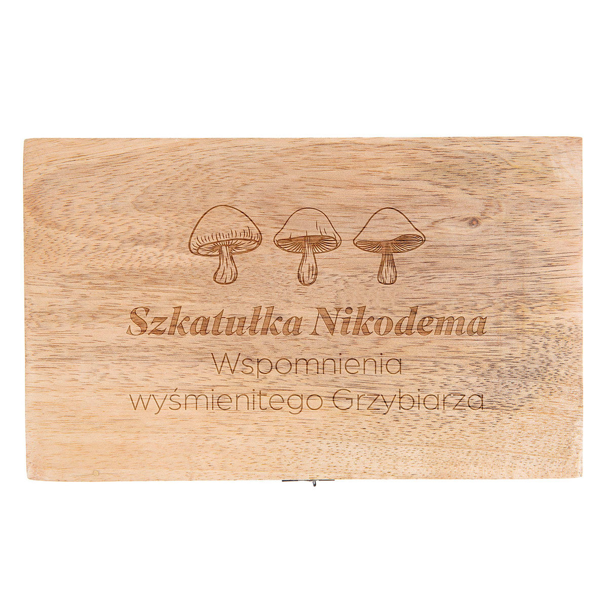 Szkatułka drewniana 22x14x8 cm z personalizacją PREZENT DLA GRZYBIARZA